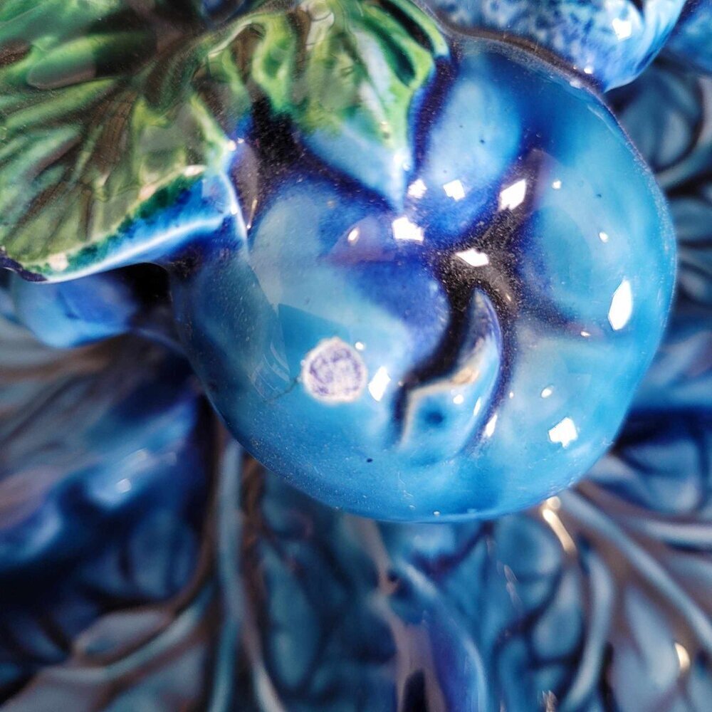 INARCO Mood Indigo Vintage Serving Tray Blue Fruits - Picture 11 of 13
